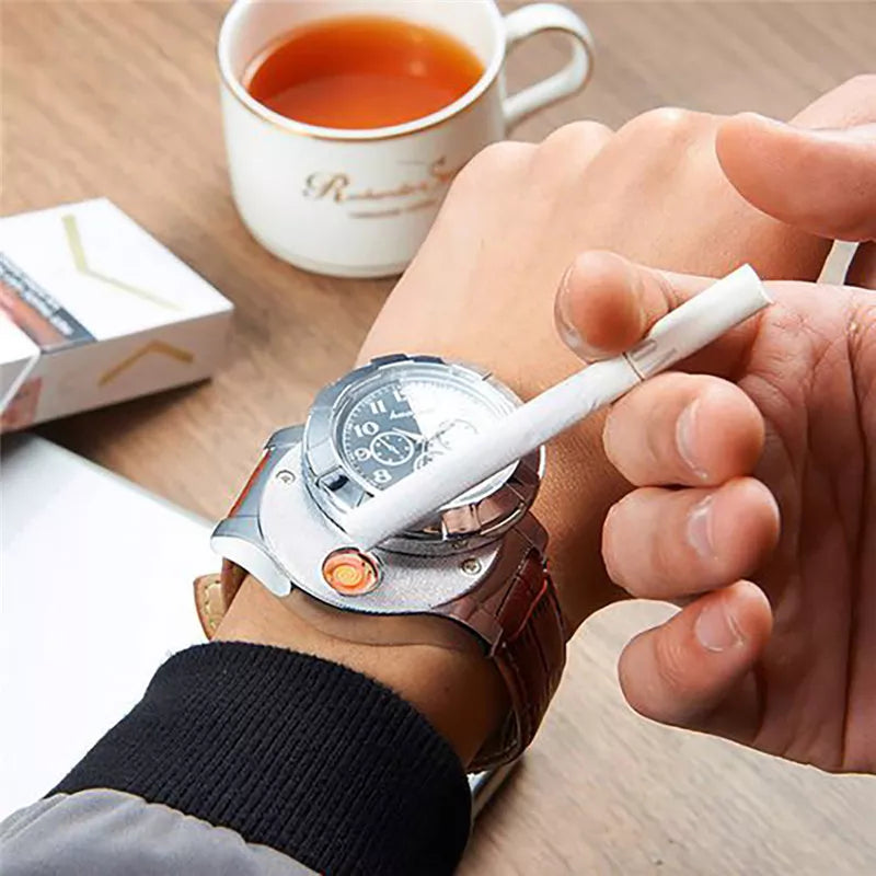 Watch with Electric Lighter – ساعة بولاعة كهربائية